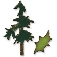 Tim Holtz Alterations - Movers & Shapers Mini Pine Tree & Holly Die Set