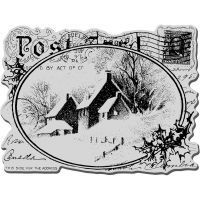 Stampendous - Snowy Postcard Stamp