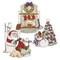 Art Impressions - Sleepy Santa Try'Fold Stamp Set