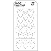 Tim Holtz Stampers Anonymous - Hearts Stencil