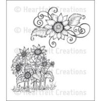 Heartfelt Creations - Sunflower Patch Precut Stamp Set  ^