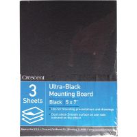 Crescent Solid Black  7X5 Mounting Board  *