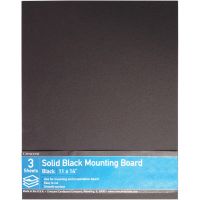 Crescent Solid Black 14X11 Mounting Board