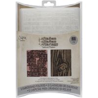 Tim Holtz Alterations - Bricked and Woodgrain Embossing Folders  -