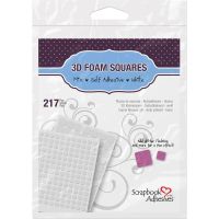 Scrapbook Adhesives - 3D White Form Squares Mixed Sizes  ^