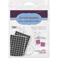 Scrapbook Adhesives 3D Form Squares - Black .50x.50  ^