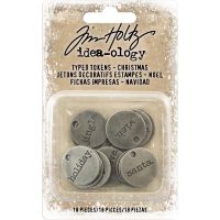 Tim Holtz Idea-ology - Christmas Typed Tokens  -