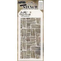 Tim Holtz Stampers Anonymous - Thatched Stencil  -