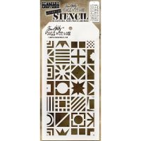 Tim Holtz Stampers Anonymous - Patchwork Cube Stencil
