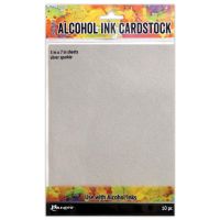Ranger - Alcohol Ink Cardstock - Silver Sparkle  -