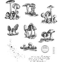 Tim Holtz Stampers Anonymous - Tiny Toadstools Stamp Set