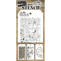 Tim Holtz Stampers Anonymous - Mini Stencil Set #43  *