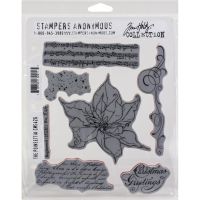 Tim Holtz Stampers Anonymous - The Poinsettia Stamp Set  -