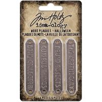 Tim Holtz Ideaology - Halloween Word Plaques