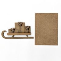 Foundations Decor Welcome Sign - December Sled with Presents  -