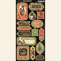 Graphic 45 - Christmas Time Chipboard  -