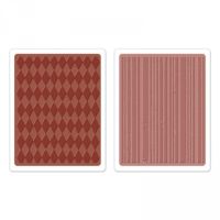 Tim Holtz Alterations - Harlequin & Stripes Embossing Folders  -