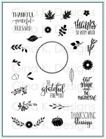 Gina K Designs - Autumn Wreath Builder Stamp Set