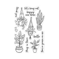 Hero Arts - Hang In There Potted Plants Stamp Set  -