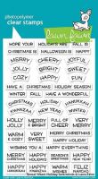 Lawn Fawn - Reveal Wheel Holiday Sentiments Stamp Set  *