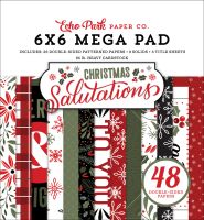 Echo Park - 6X6 Salutations Christmas Cardmarkers Mega Pad