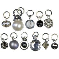 Cousin Jewelry Basics - Smoke Glass & Metal Bead Cluster 11 pc  -