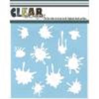 Clear Scraps - Paint Splat Stencil  -