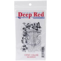 Deep Red - Corset Collage Stamp