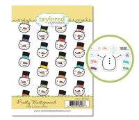 Taylored Expressions - Frosty Background Cling & Clear Combo Stamp Set  -