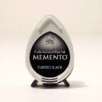 Tsukineko Memento - Dew Drop Dye Mini Ink Pads  Tuxedo Black  ^