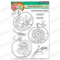 Penny Black - Floral Pumpkin Stamp Set