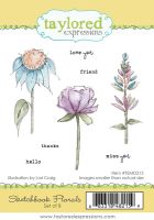 Taylored Expressions - Sketchbook Florals Stamp Set  -