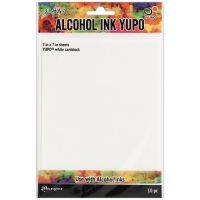Tim Holtz Ranger - Alcohol Ink Yupo White Cardstock  ^