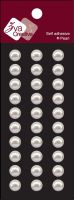 Zva - White  8mm Self Adhesive Pearls  -