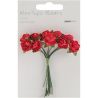 Kaisercraft - Mini Paper Flower Blooms (Colors: Fire Red)