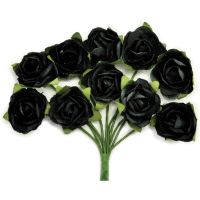 Kaisercraft - Mini Paper Flower Blooms (Colors: Black)