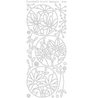 Elizabeth Craft Designs - Peel-Off Stickers ^ (Peel-Offs: Flower Circle Frames - Silver)