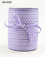 May Arts - 1/8 Inch Solid / Diagonal Stripes Ribbon (Colors: Lavender)