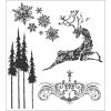 Tim Holtz Stampers Anonymous - Reindeer Flight Stamp Set  -