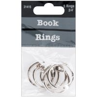 BAUMGARTENS - 3/4" Silver Book Rings