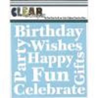 Clear Scraps - Wishes Stencil  -