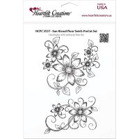 Heartfelt Creations - Sun Kissed Fleur Swirls Precut Stamp Set  ^