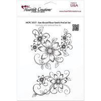 Heartfelt Creations - Sun Kissed Fleur Swirls Precut Stamp Set  ^