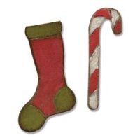 Tim Holtz Alterations - Mini Stocking and Candy Cane Dies