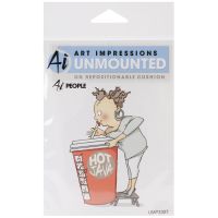 Art Impressions Unmounted AI People - Cathy Caffeine