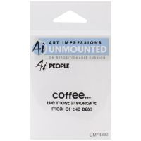 Art Impressions Unmounted AI People- Coffee Fix