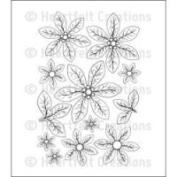 Heartfelt Creations - Christmas Poinsettia Precut Stamp Set  ^