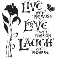 The Crafters Workshop  - Mini Live, Love, Laugh Stencil