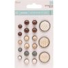 My Minds Eye Necessities -  6x6 designer paper pad Wood with BONUS Dots and Brads