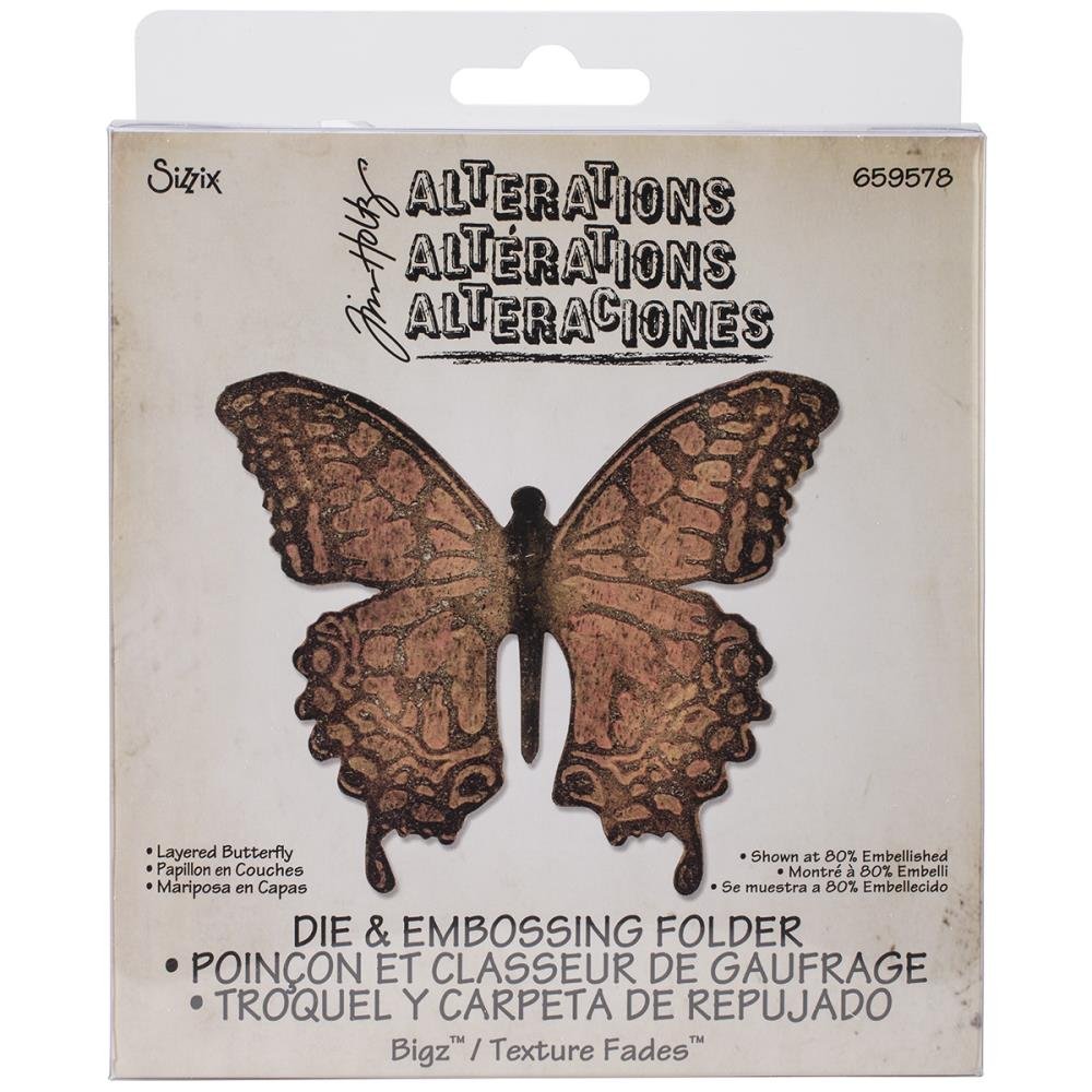Download Tim Holtz Alterations Layered Butterfly Die And Embossing Folder